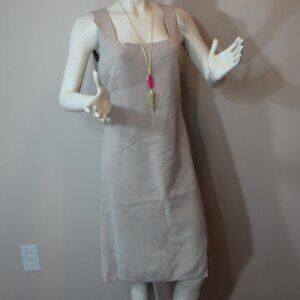 Bailey ribbed  woman  midi  square opening dress gray ribbed Large  ; size ; 12